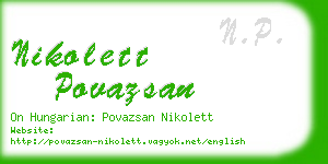 nikolett povazsan business card